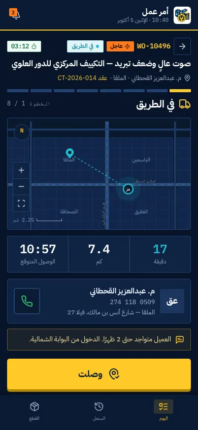 تطبيق الفني — خطوات العمل