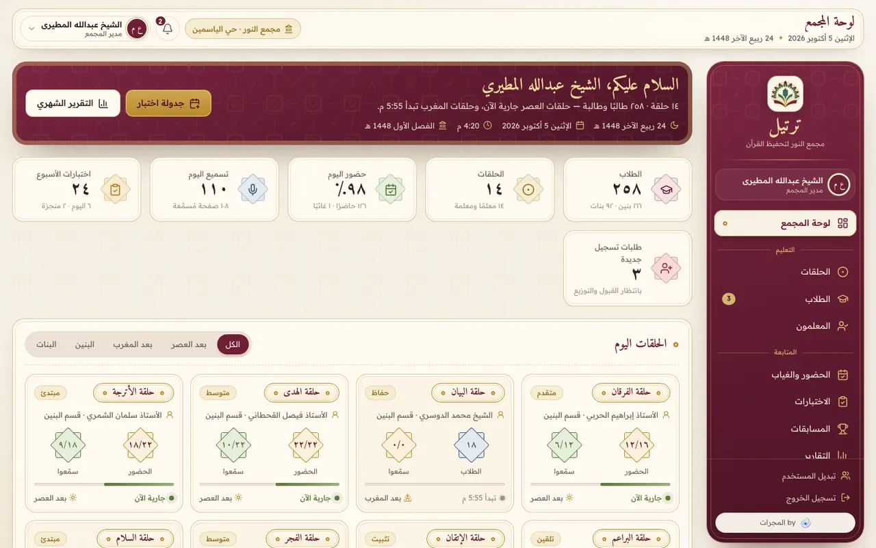 لوحة مدير المجمع